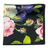 BLOSSOMED ROSES SILK POCKET SQUARE